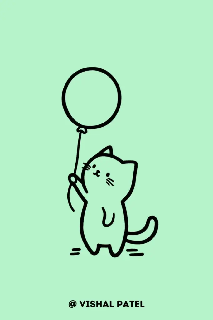 cute easy cat drawing