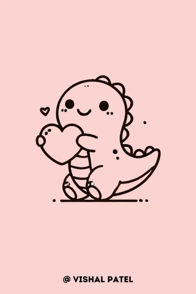 Cute dinosaur drawing ideas