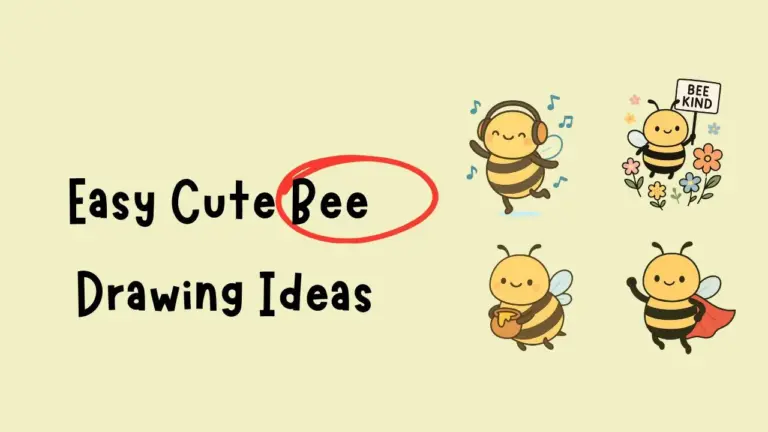 Easy Cute Bee Drawing Ideas