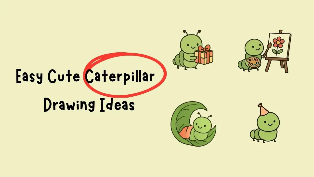 Easy Cute Caterpillar Drawing Ideas