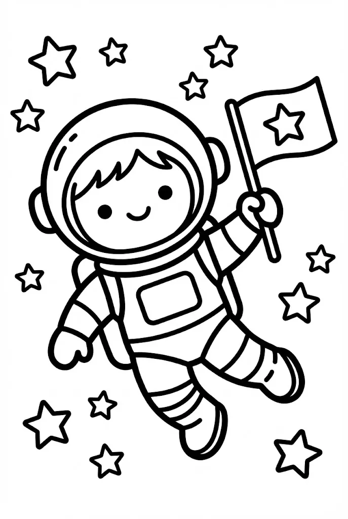 Astronaut Coloring Page
