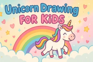 🦄 Unicorn Drawing for Kids – Free Printable Coloring Pages