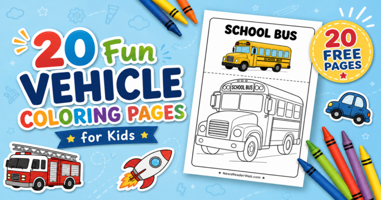 20 Fast & Fun Vehicle Coloring Pages for Kids