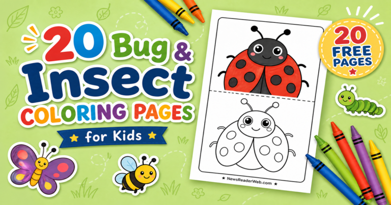Buzz into Creativity: 20 Bug & Insect Coloring Pages [Free Printable PDF]